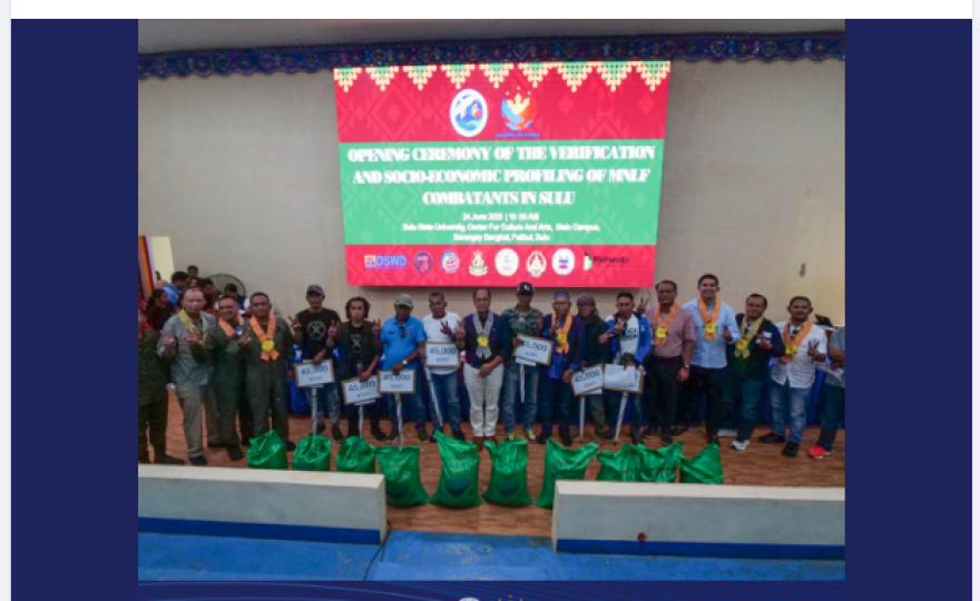 Clarification on the Socioeconomic Profiling in Sulu